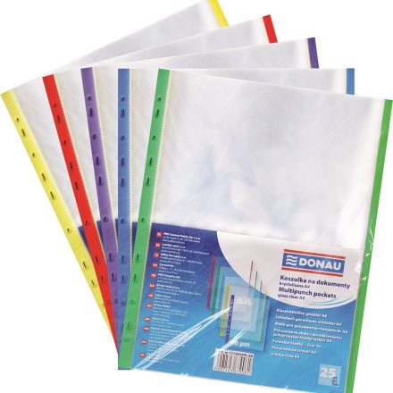 Camicie cristalline PP per i documenti A4 bordo colorato 40um 25 pc