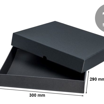 Scatole di cartone con tappo nero 290x300x50mm, 10 pc