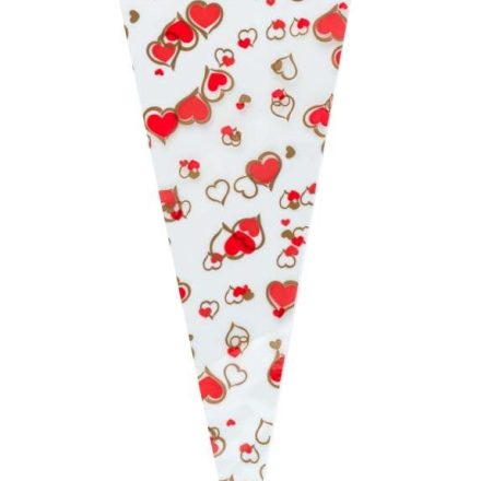 Punto di cono cellophane con impronta cardiaca 15x40 cm per i fiori e
