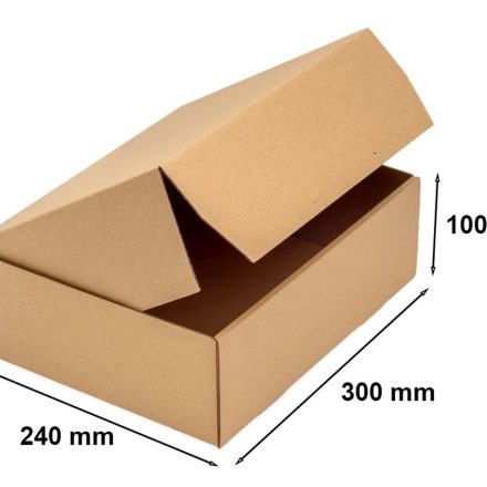 Scatola di cartone marrone, scatola di moda 300x240x100 mm F426