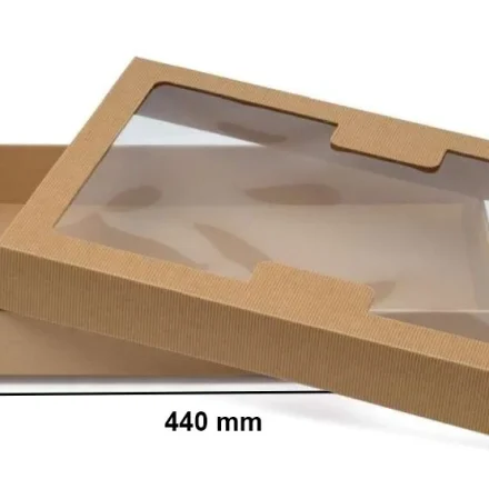 Scatola rivestita di moda con finestra 440x290x50mm cap