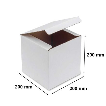 Scatola di ritaglio del cartone 200x200x200mm FEFCO 215 bianco