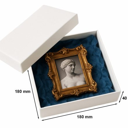 Scatola decorativa bianca laminato con tappo regalo 180x180x40mm