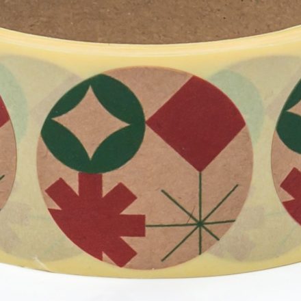 kraft fi adesivi rotondi 35 mm Disegni di Natale 200 pz su rullo