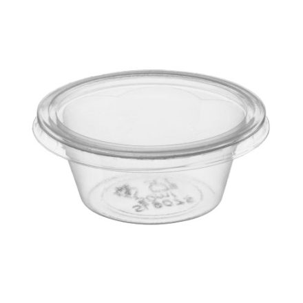 Calzino singolo PS per la salsa 50 ml Trasparente 65x30 mm 84 pz