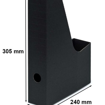 Portadocumenti A4 cardato, scatola di cartone nera 6 cm