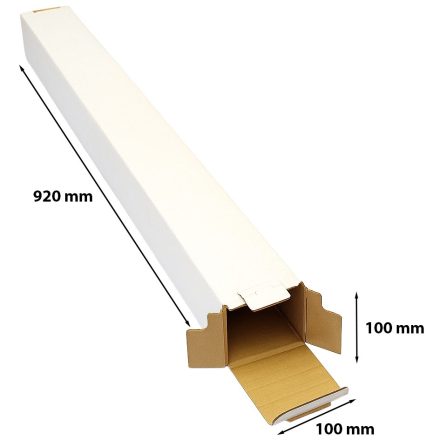 Cartone ordine per posta bianca 100x100x920 mm 3-strato