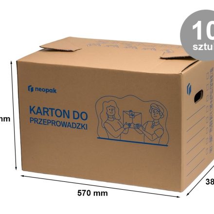 Cartone forte per il movimento 570x380x390mmCon la maniglia 10 pz