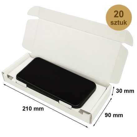 Cartone 210x90x30mm Bianco per la spedizione del telefono - 20 pz