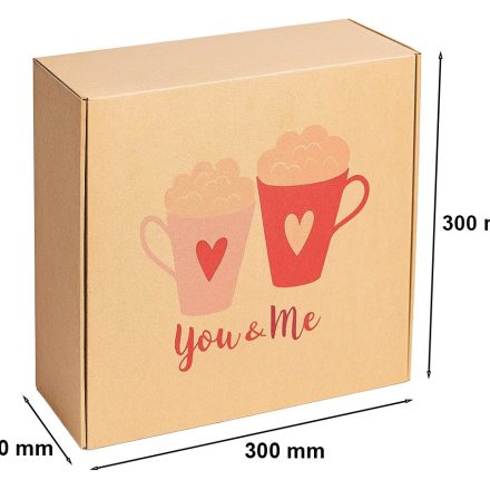 Cartone 300x300x110 mm design, stampa delle tazze di San Valentino