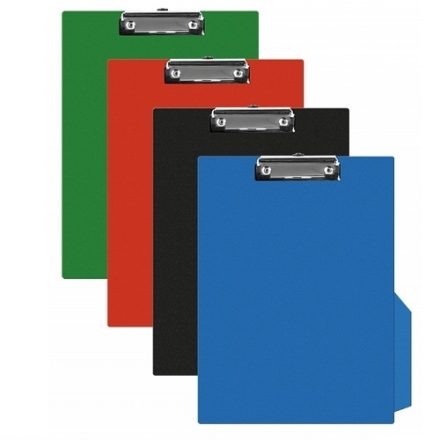 Appunti Q-CONNECT PVC A4 pad con clip mix di colori 10 pz