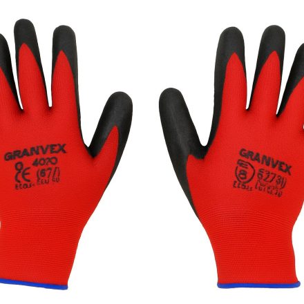 Guanti protettivi in nylon rivestiti di lattice 9- L marrone