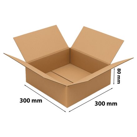 Cartone 300x300x80 mm scatola di cartone marrone 3-strato