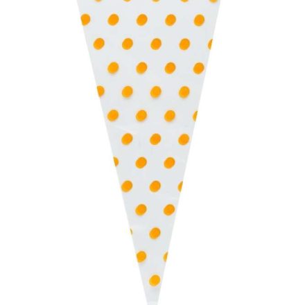 Punto di cono di cellophane in piselli per fiori e dolci 15x35 cm 1 pz