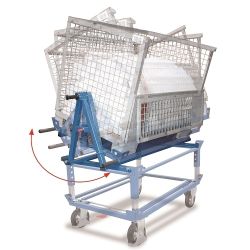 Tappo pallet autoscaricante in acciaio 1658 x 870 x 658 mm