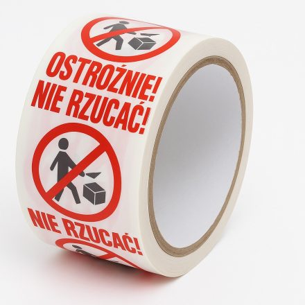 Nastro per imballaggio di avvertimento con TROUBLE stampa NIE DECLARE 48mm/66m