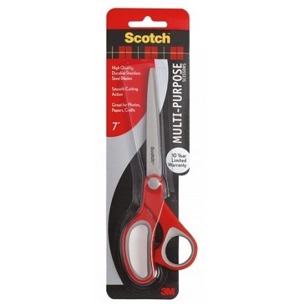 Forbici da ufficio per scotch 18 cm per la carta rossa-grigia