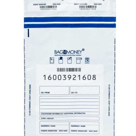Buste bancarie sicure LDPE B4 250x350 mm rivestimento bianco 100 pc