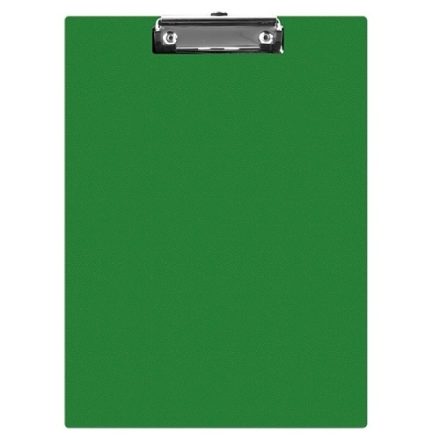 Cartella degli appunti PVC A5 verde con clip e tasca a penna