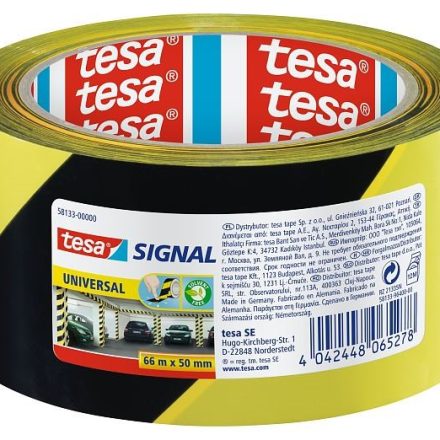 Nastro di avvertimento del segnale 66m:50mm, giallo e nero