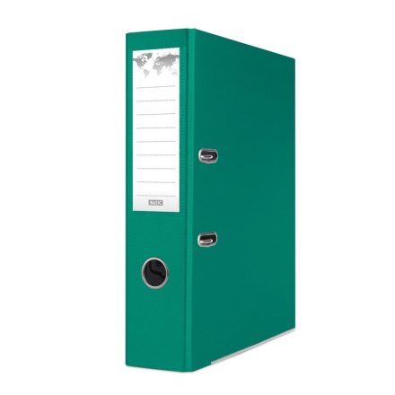 Segregatore d'ufficio A4 75mm verde BASIC-S con meccanismo a leva
