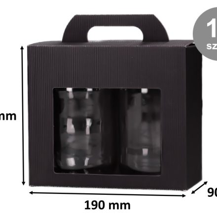 Scatole di cartone su 2 Vasetti 0,9l 190x90x160mm 10pc