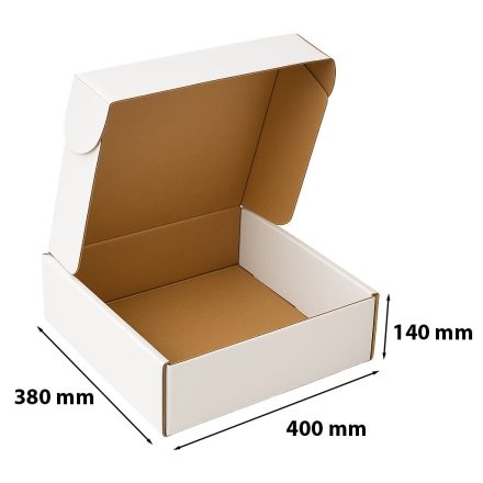 Scatola di ritaglio del cartone 400x380x140 mm F427 bianco