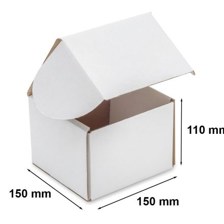 Scatola di ritaglio del cartone 150x150x110 mm F427 bianco