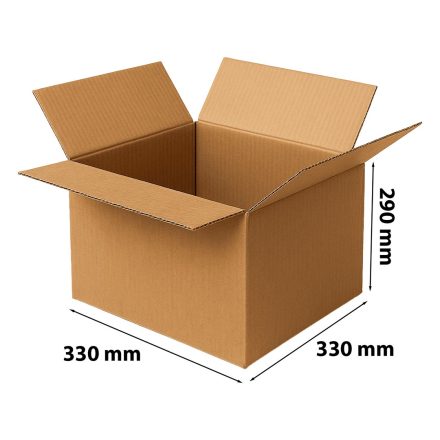 Scatola di patta di cartone 330x330x290 mm per InPost Gibarit C