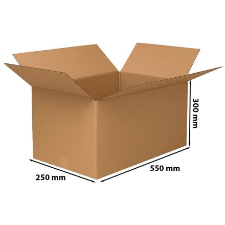 Cartone flap per confezione InPost taglia C 550x250x300 mm BC580