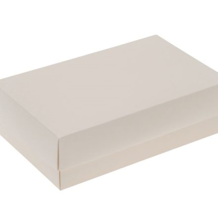 Scatola regalo in cartone decorativo bianco M 186x130x60