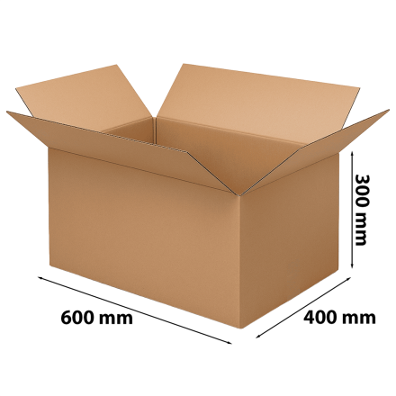 Cartone 600x400x300 mm BC580 scatola 5- Strato di bronzo