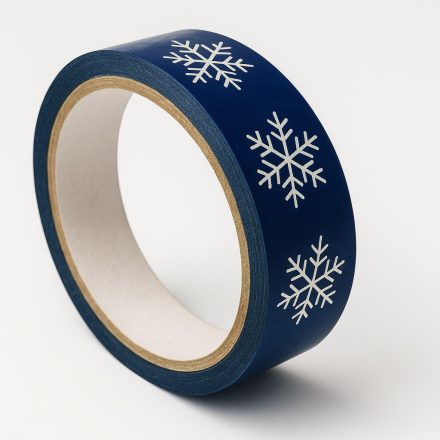 Pacchetto nastro Natale decorativo blu con stelle 24 mm x 54 m