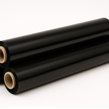 Handstretchfolie, schwarz, 50 cm, 23 µm, 1,5 kg Bruttogewicht